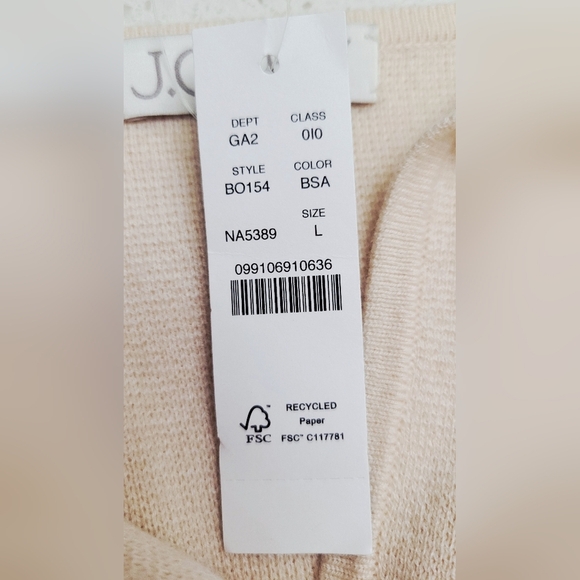 NWT J. Crew Giselle Cream Button-Up Women's Cardigan Sweater | Size Large - Picture 5 of 6